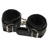 Sexy Adjustable PU Leather Plush Handcuff