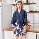 Black Summer Satin Kimono