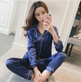 Short Sleeve Silk Pajamas Set