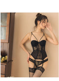 Breathable Elastic Lace Corset with Cup