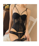 Breathable Elastic Lace Corset with Cup