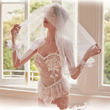 White Bridal Mesh Lace Lingeire