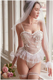 White Bridal Mesh Lace Lingeire