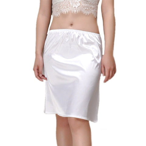 Casual Pure Silk Mini Skirts Slips