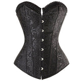 Steampunk Steel Boned Lace up Overbust Corset