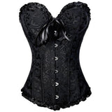 Steampunk Steel Boned Lace up Overbust Corset