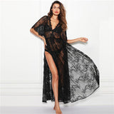 Black V Neck Surplice Wrap