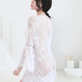 See-through Floral Lace Kimono